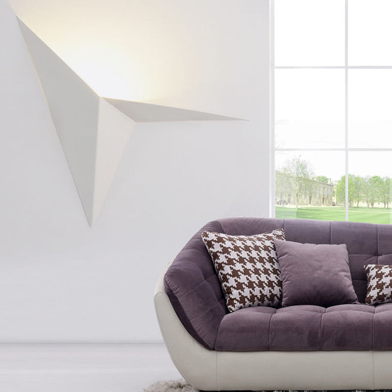 Adélie Polygon LED Wall Sconce Black/White Modern