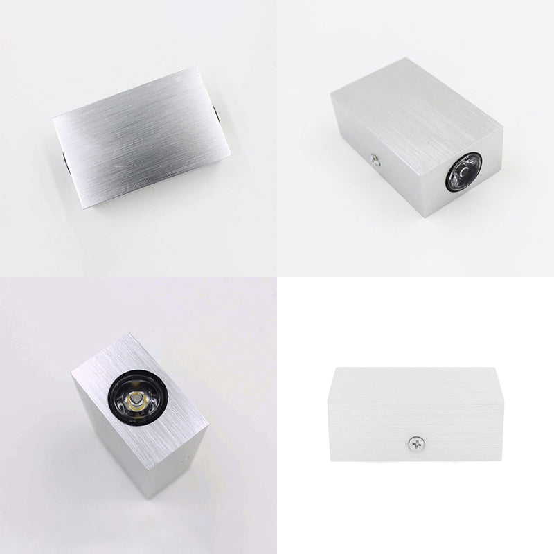 Camille Nickel Rechteckige LED-Wandleuchte
