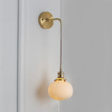 Élodie Porcelain Wall Lamp with Brass Socket