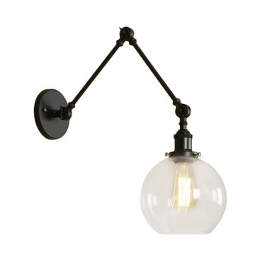 Delphine Industrial Globe Wandleuchte mit Schwenkarm