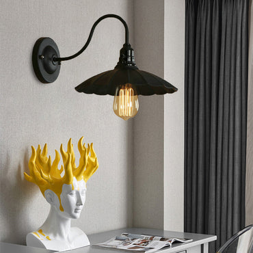 Sienna Scalloped Gooseneck Wall Sconce