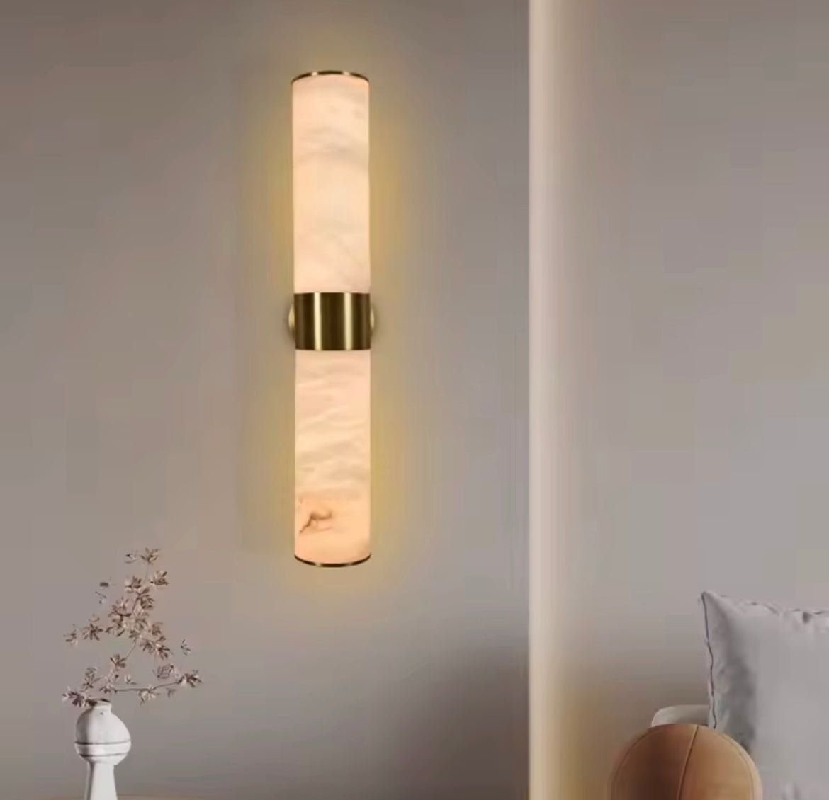 Beatrice Marble Pillar Sconce