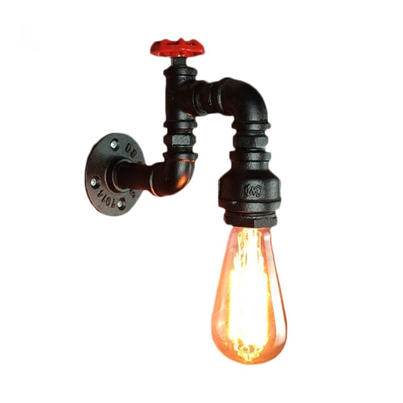 Éloïse Schwarze Wasserhahn Steampunk Wandleuchte