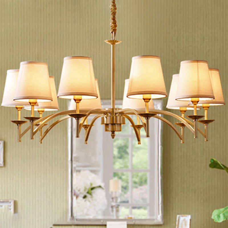 Geneviève Gold Fabric Chandelier