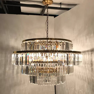 Valérie Prismatic Crystal-Stufenleuchter