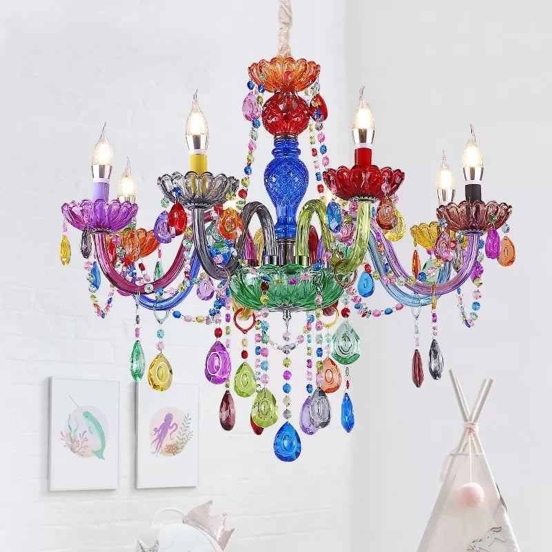 Sophie Crystal Teardrop-Pendelleuchte Mehrfarbig