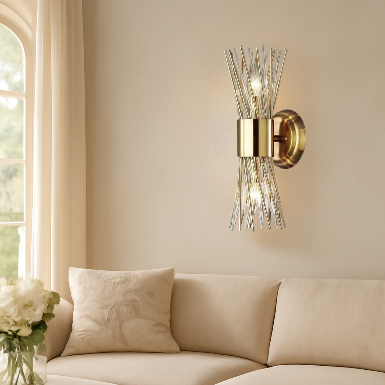 Wandleuchte Lucille Glas