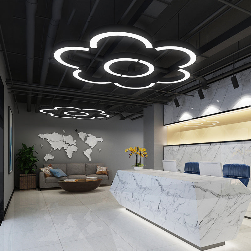 Camille Black Arc LED Linear Chandelier Pendant Light