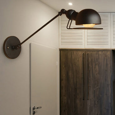 Hudson Vintage Industrie-Wandleuchte mit Schwenkarm