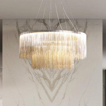 Margaux Tassel Chain Circular Chandelier