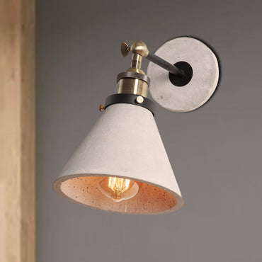 Elise Industrielle Wandlampe mit verstellbarem grauen Metallschirm