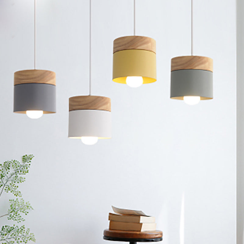 Aurélie Moderne Macarons Hängeleuchte mit Holzplatte
