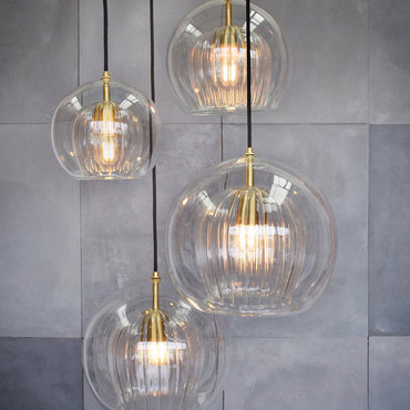 Isabelle Nordic Clear Glass Globe Pendant Light