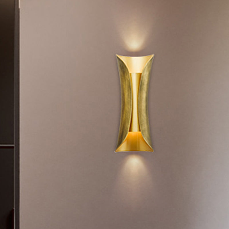 Aurélie Gold Curve Dual Head LED Wall Sconce