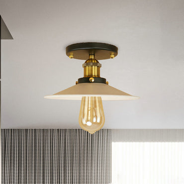 Colette Loft Untertasse Metall Semi-Deckenleuchte