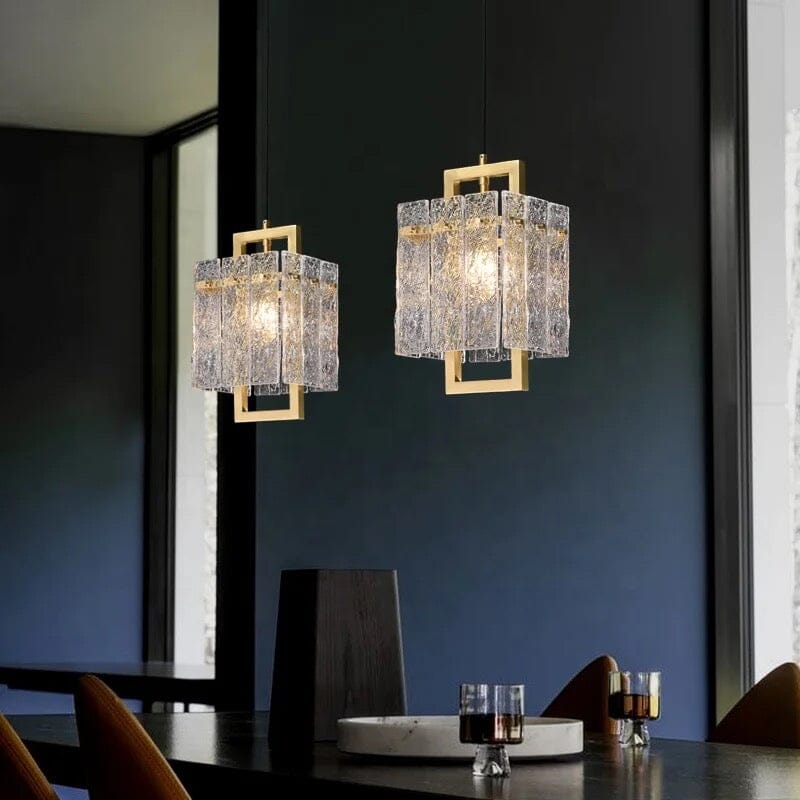 Aurélie Golden Glass Wall Lamp with Crystal Accents