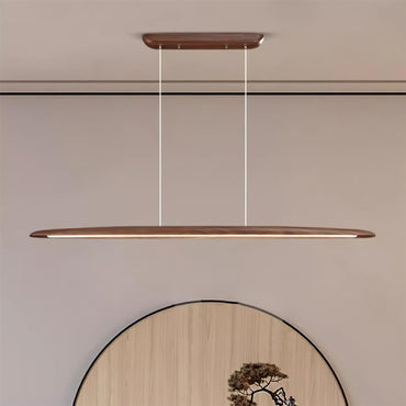 Amélie LED Chandelier, Minimalist Wood and Acrylic with Integrated LEDs