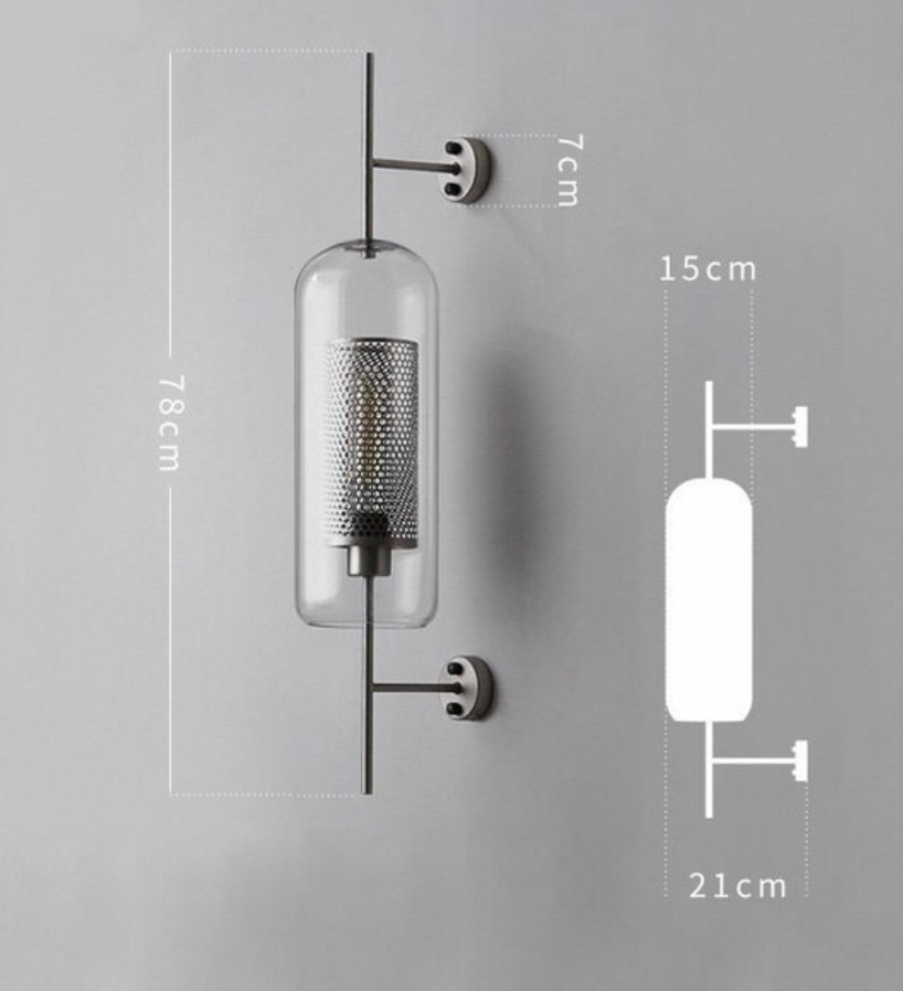 Camille Honeycomb Glass & Metal Sconce Light