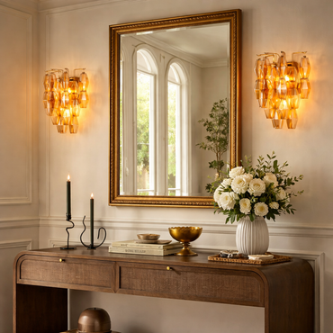 Élise Amber Glass Wall Sconce