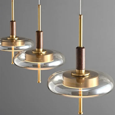 Sophie Nimbus Loft Glas Pendelleuchte mit Kupferakzent Deckenlampe