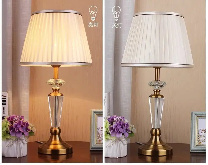 Europäische Retro-Kristall-Stehlampe für Wohnzimmer & Schlafzimmer