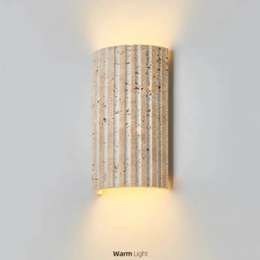 Yvonne Wabi-Sabi Stein-LED-Wandleuchte