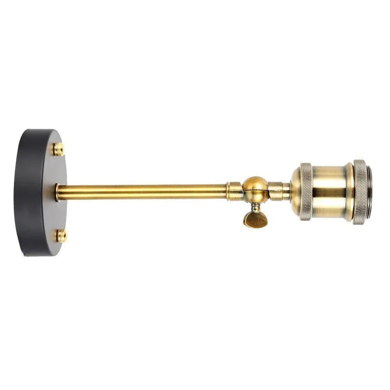 Élise Industrielle Retro E27 Wandleuchte Schwarz Gold Loft Wandlampe