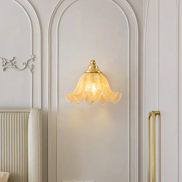 Sakura White Ceramic Walnut Wood LED Wall Lamp Japan Style