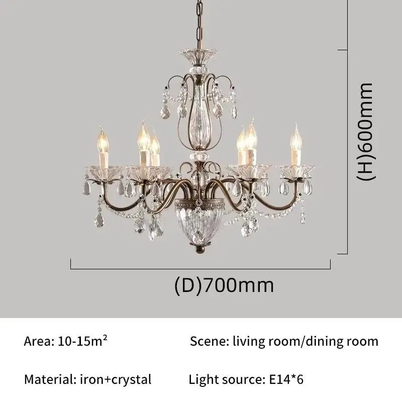 Vivienne Luxuriöser Kristall-Kerzen-Kronleuchter für elegante Interieurs