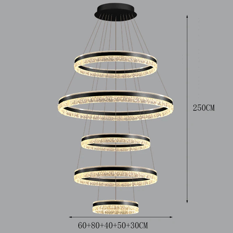 Moderne Kristall-Hängeleuchte für Wohnzimmer und Flur