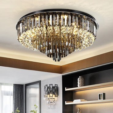 Madeleine Meridian Black Crystal Chandelier