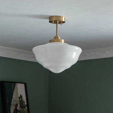 Élodie Glass Pendant Light with Copper Finish