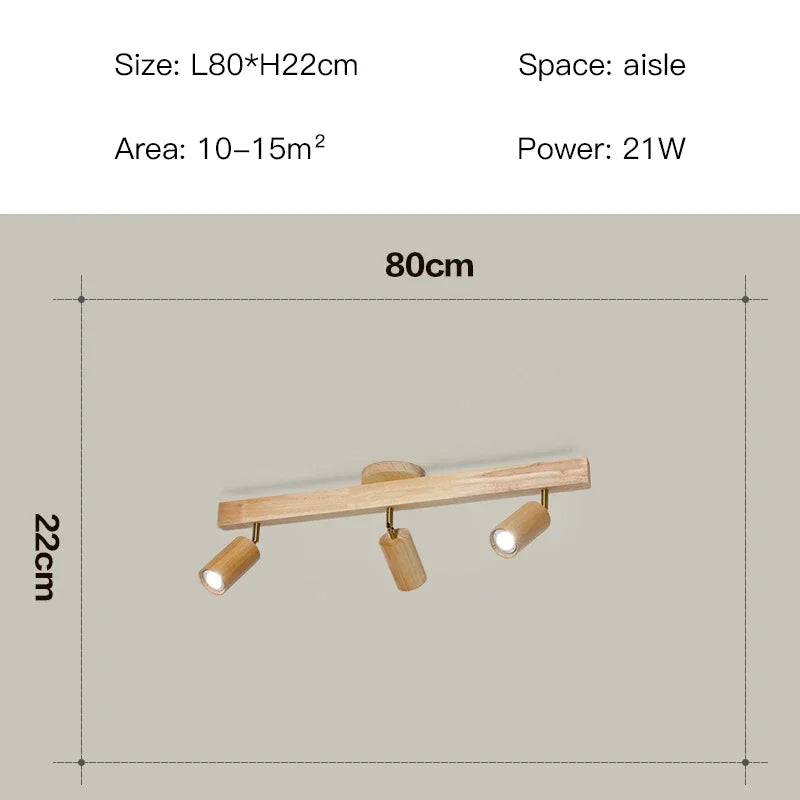 Élise Japanische Moderne Holz LED Deckenstrahler Kronleuchter
