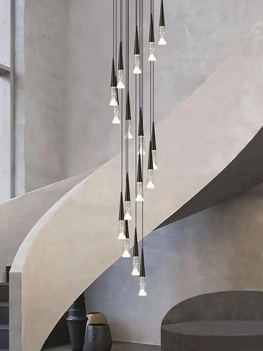Vivienne Kristall-Treppenhaus-Pendelleuchte für luxuriöse Interieurs