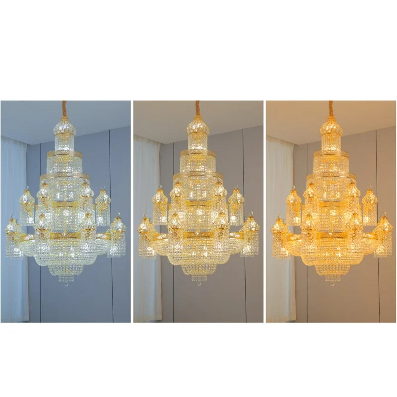 Isabelle Palace Kristallleuchter Luxus Duplex Treppenlicht