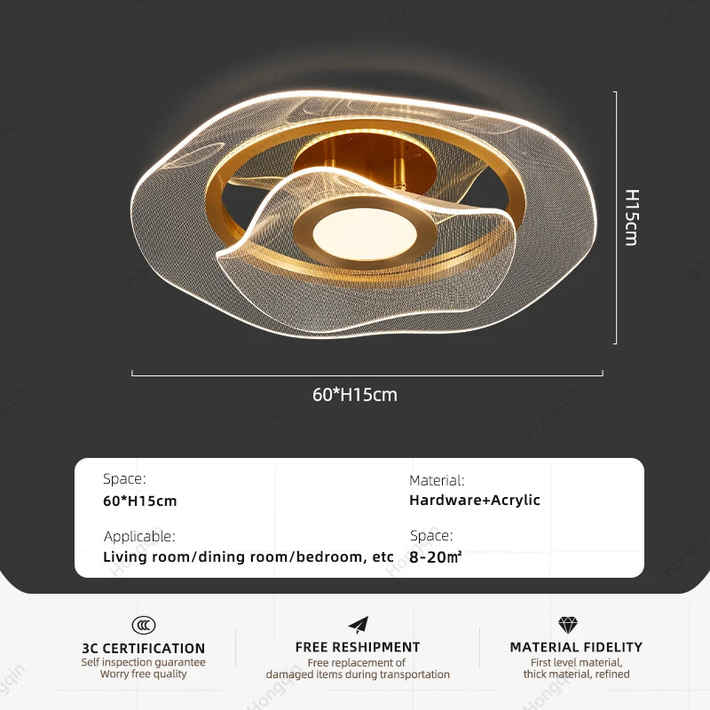 Amélie Gold Luxe LED-Deckenleuchter