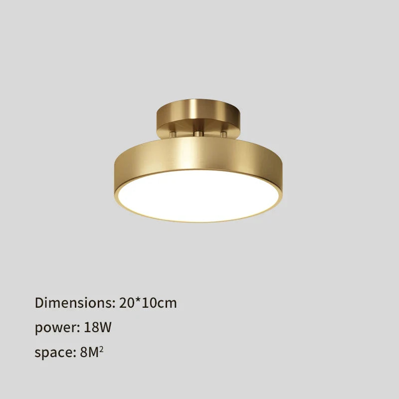 Juliette Brass Drum Ceiling Lamp