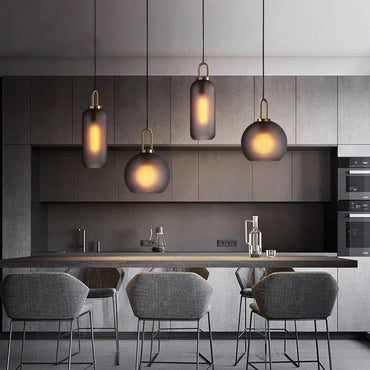 Isabelle Cylindrical Glass Pendant Light