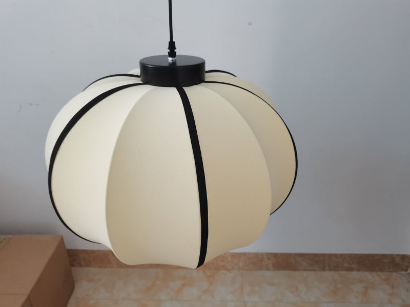 Amélie Minimalistische Textil-Metall-Pendelleuchte Modernes Sanftes Licht Design