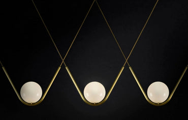 Élodie Glass Brass Orb Pendant Light Luxury Frosted Globe Ceiling Fixture