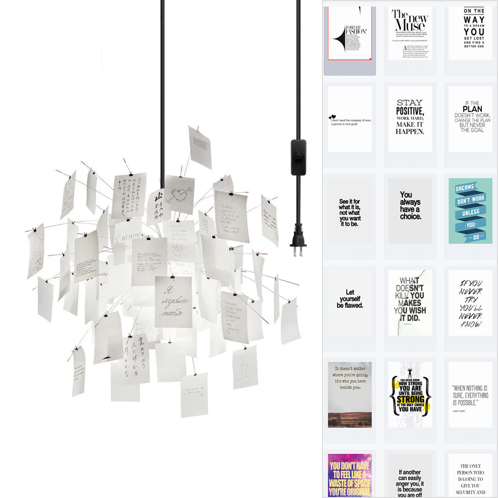 Élise Paper Art Plug-In Hängeleuchte