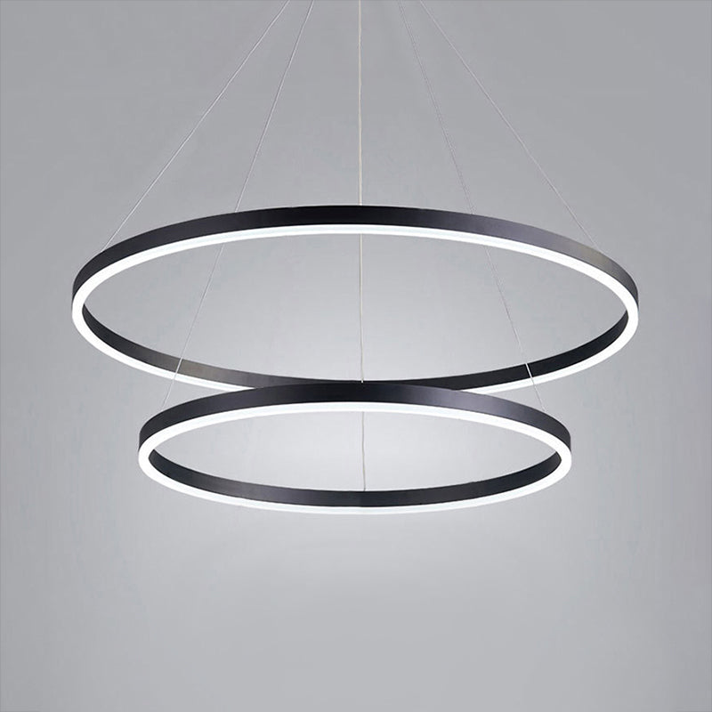 Madeleine Multi-Ring LED Chandelier in Black