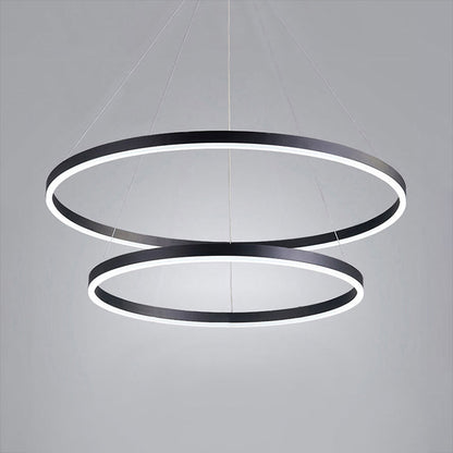 Madeleine Multi-Ring LED Chandelier in Black