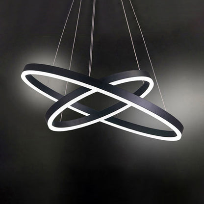 Madeleine Multi-Ring LED Chandelier in Black
