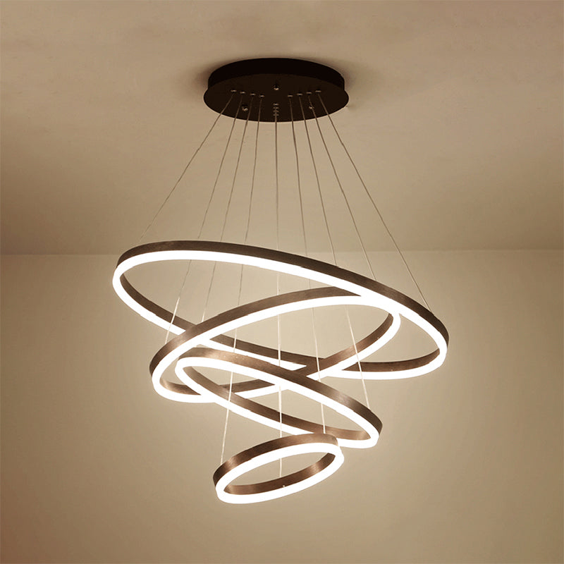 Madeleine Multi-Ring LED Chandelier in Black