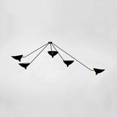 Élise Moderne Metall-Entenschnabel-Hängelampe 2/3/5 Lichter Schwarz