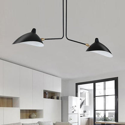 Élise Moderne Metall-Entenschnabel-Hängelampe 2/3/5 Lichter Schwarz
