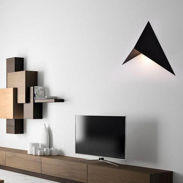 Adélie Polygonale LED-Wandleuchte Schwarz/Weiß Modern