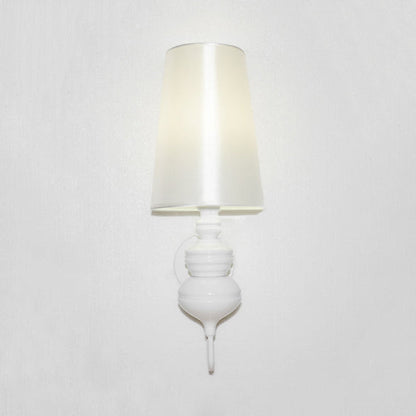Céleste Tapered Fabric Wall Lamp with White, Black, or Silver Shade