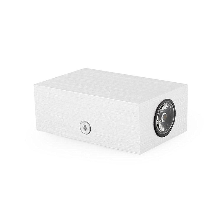 Camille Nickel Rechteckige LED-Wandleuchte